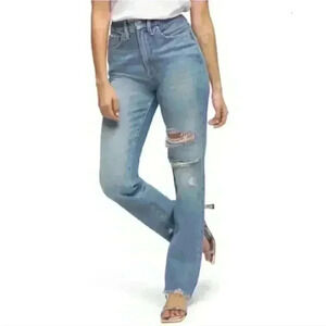 Good American Good Boy Distressed Boyfriend Jeans In Blue536 Size 2/26